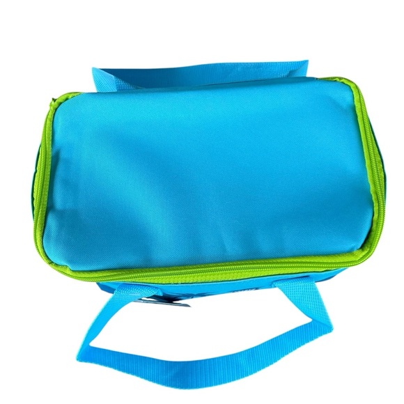 Trader Joe’s Mini Insulated Bag Blue Neon Green Brand New Release 10x6 NWT - Picture 5 of 9